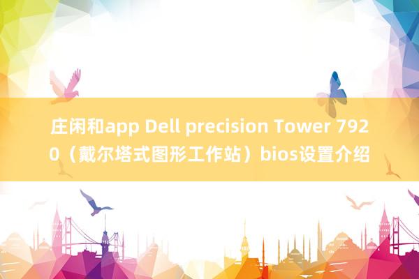 庄闲和app Dell precision Tower 7920（戴尔塔式图形工作站）bios设置介绍